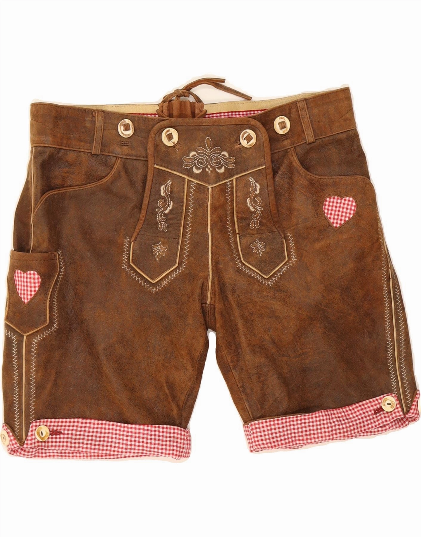 Outdoor Look Basketball shorts VINTAGE Mens Leather Casual Shorts W30 Medium  Brown Paisley Leather