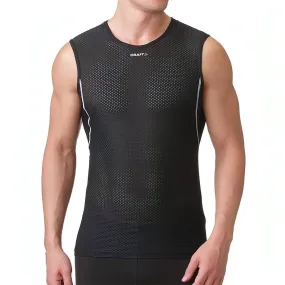 Fashion Top Craft Cool Mesh SuperLight Mens Sleeveless Baselayer - Black