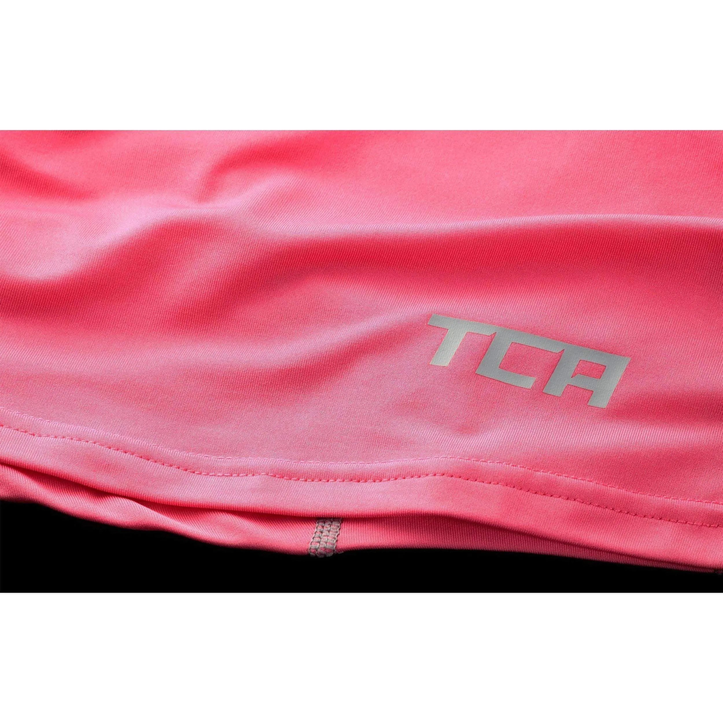 Comfy Casual Wear Formal Style TCA Pro Performance Womens Short Sleeve Baselayer Running Top - Pink