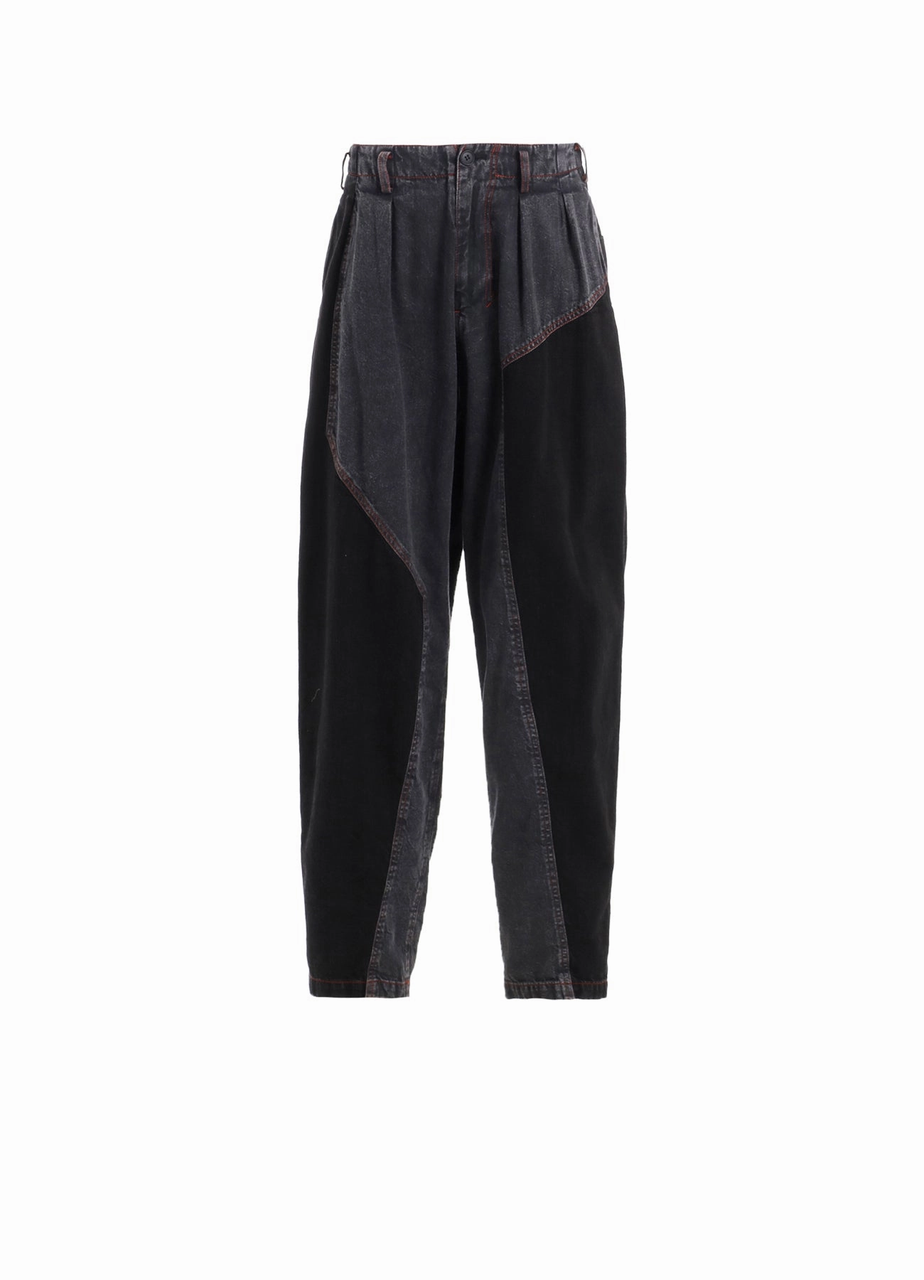 POWDER BLEACH PANELED PANTS Structured fabric