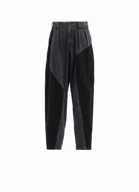 POWDER BLEACH PANELED PANTS Structured fabric