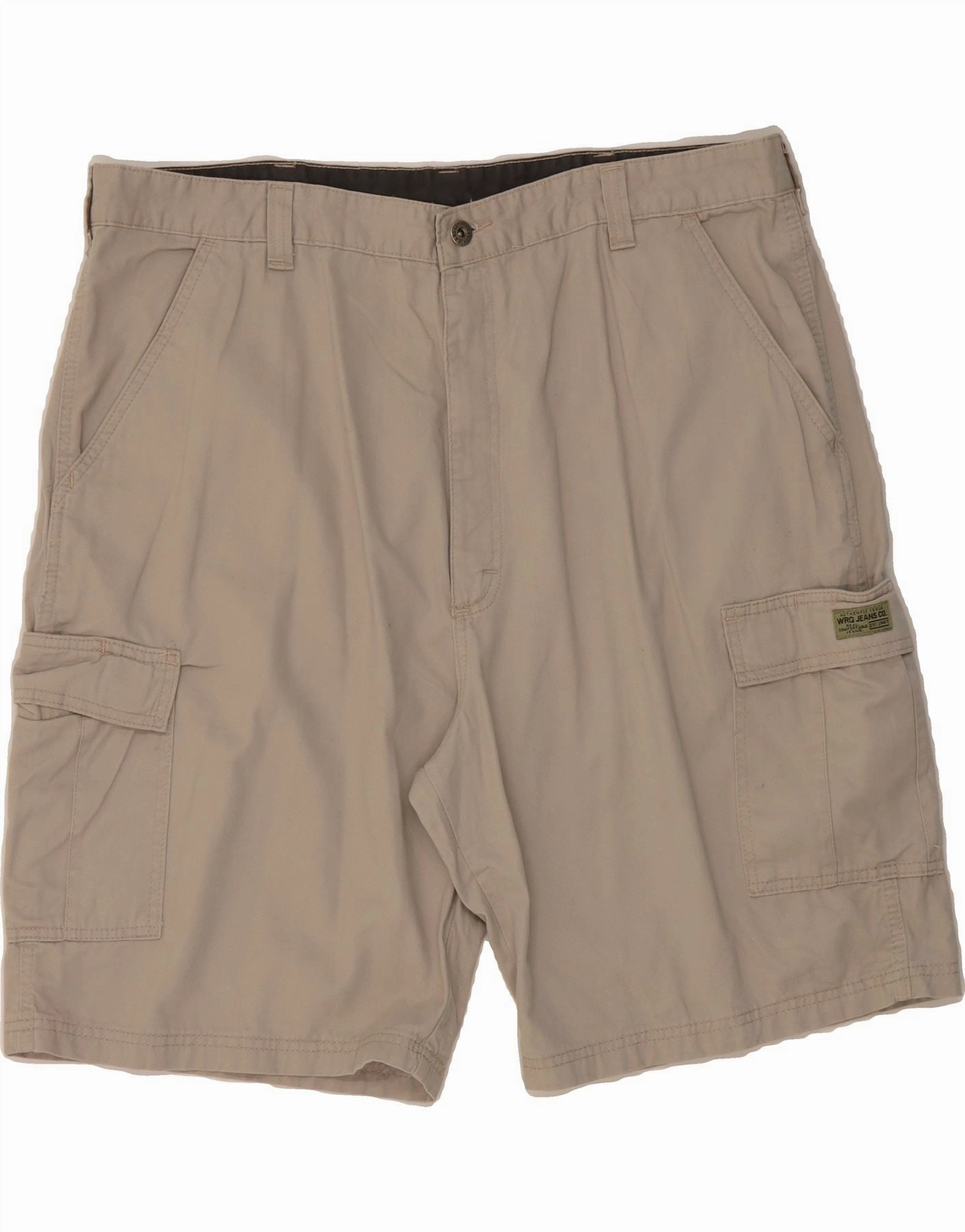 Seamless Edge Design Quick Release Fasteners WRANGLER Mens Cargo Shorts W40 XL Grey Cotton