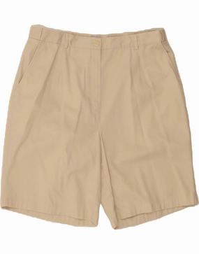 L.L.BEAN Mens Original Fit High Waist Chino Shorts US 18 2XL W38  Beige Hypoallergenic Textile