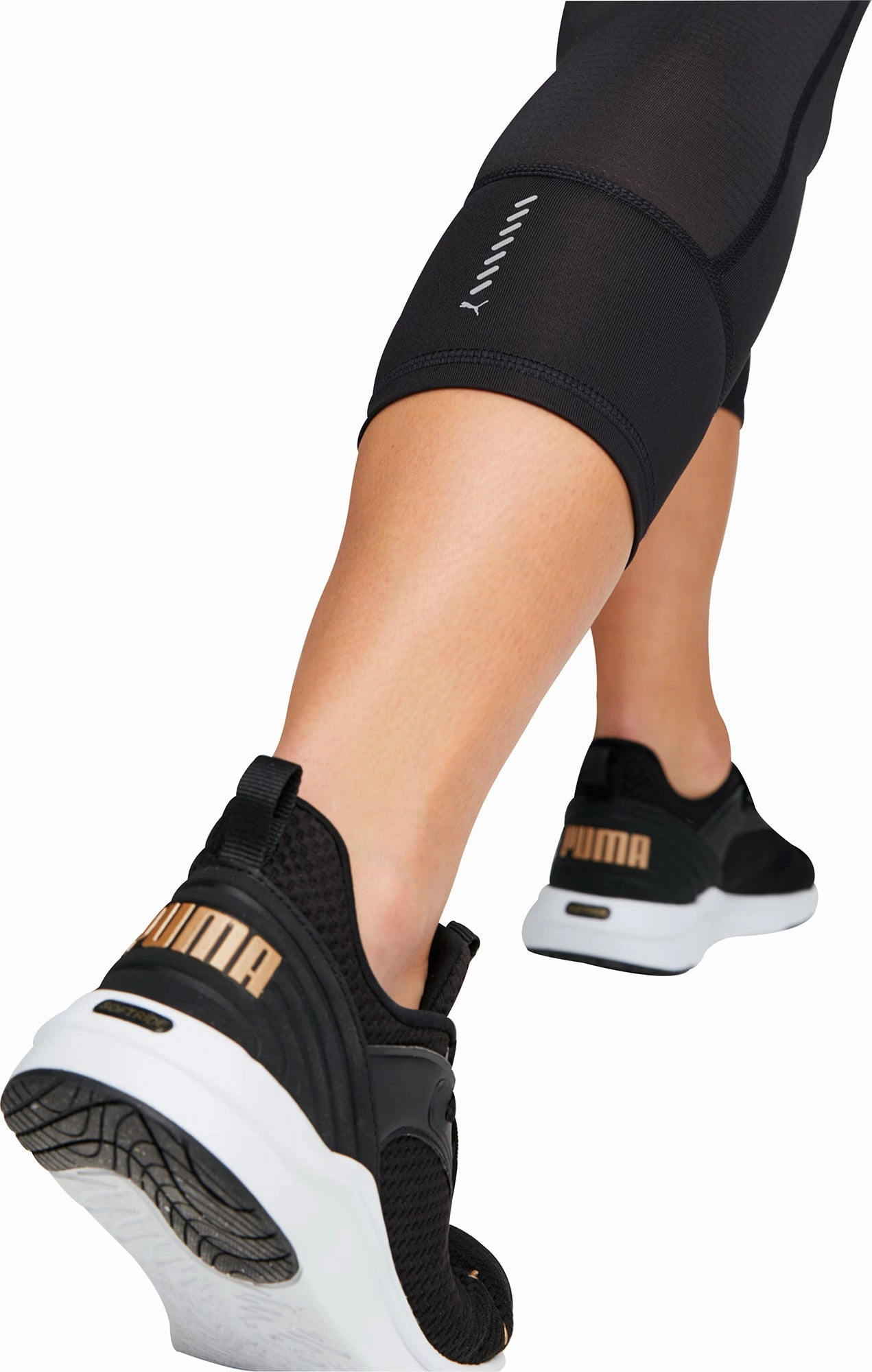 Puma Favourite 3/4 Capri Womens Running Tights - Black Casual Wearable Thermal Insulation