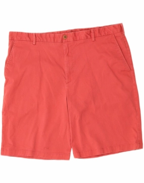 IZOD Mens Salt Water Chino Shorts W40 XL Red Cotton Compact Storage Feature energetic look