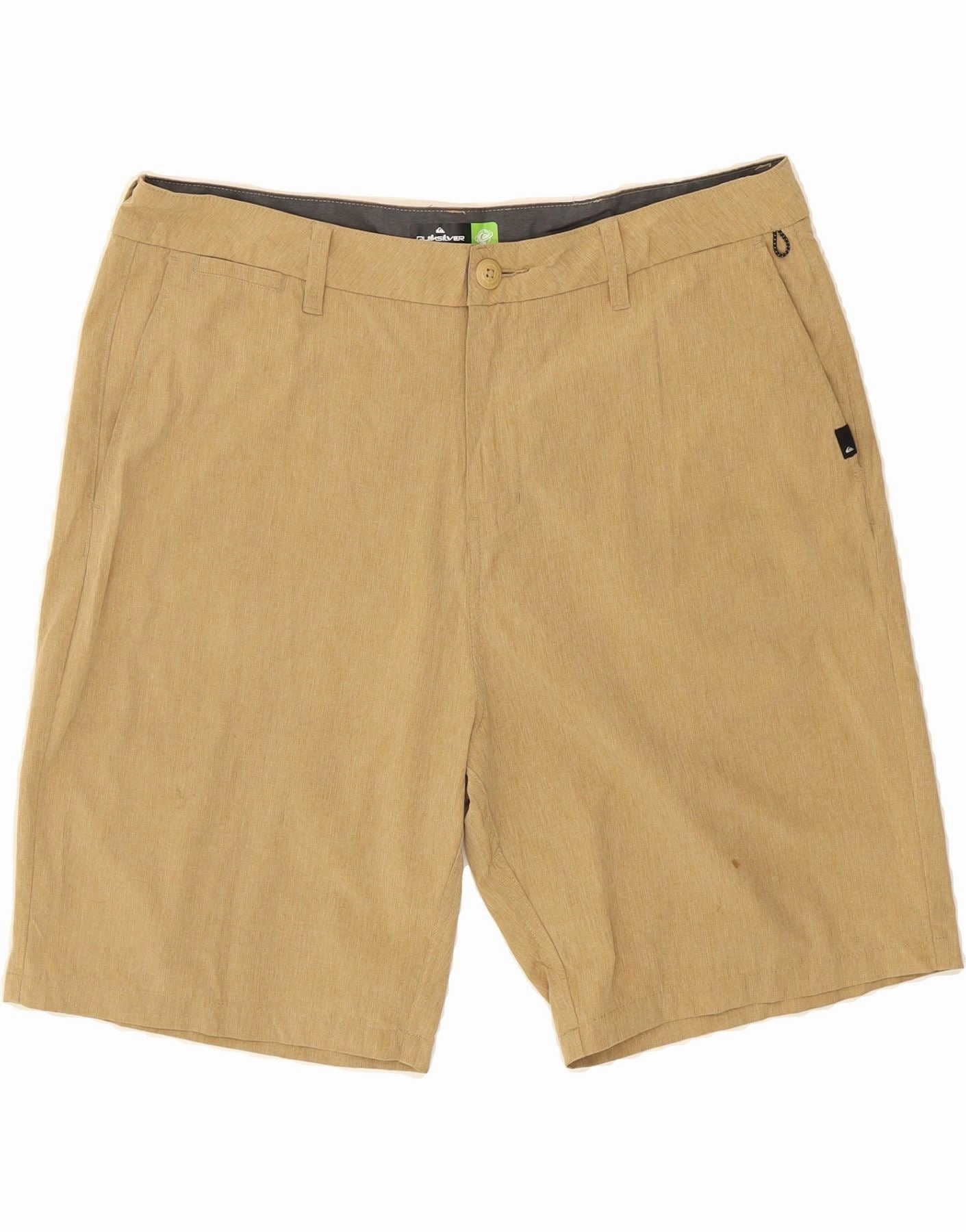 QUIKSILVER Mens Chino Shorts W36 Large Beige Polyester Travel Essential Eco Friendly Dye