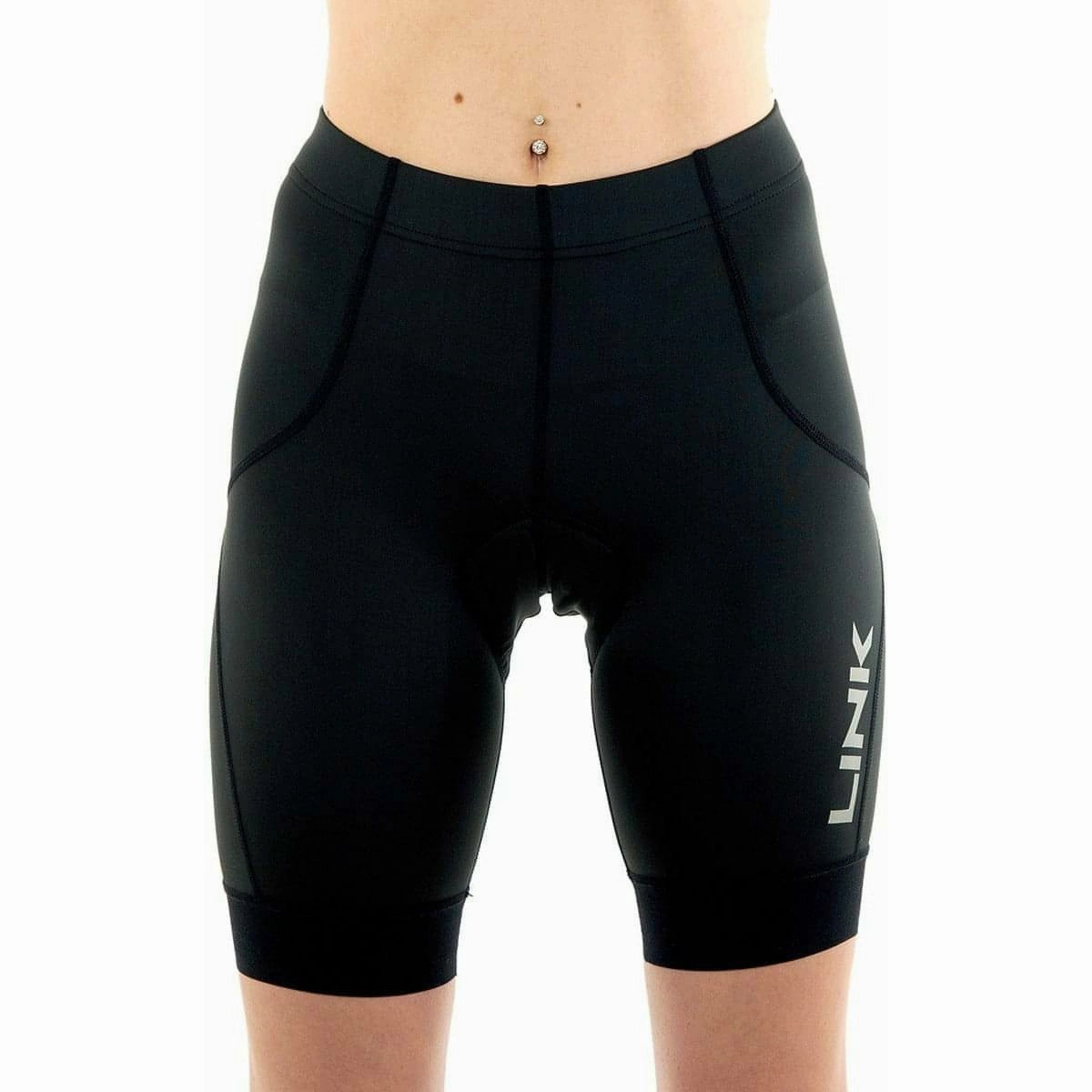 Link Ride Womens Cycling Shorts - Black Cross Ventilation Channels
