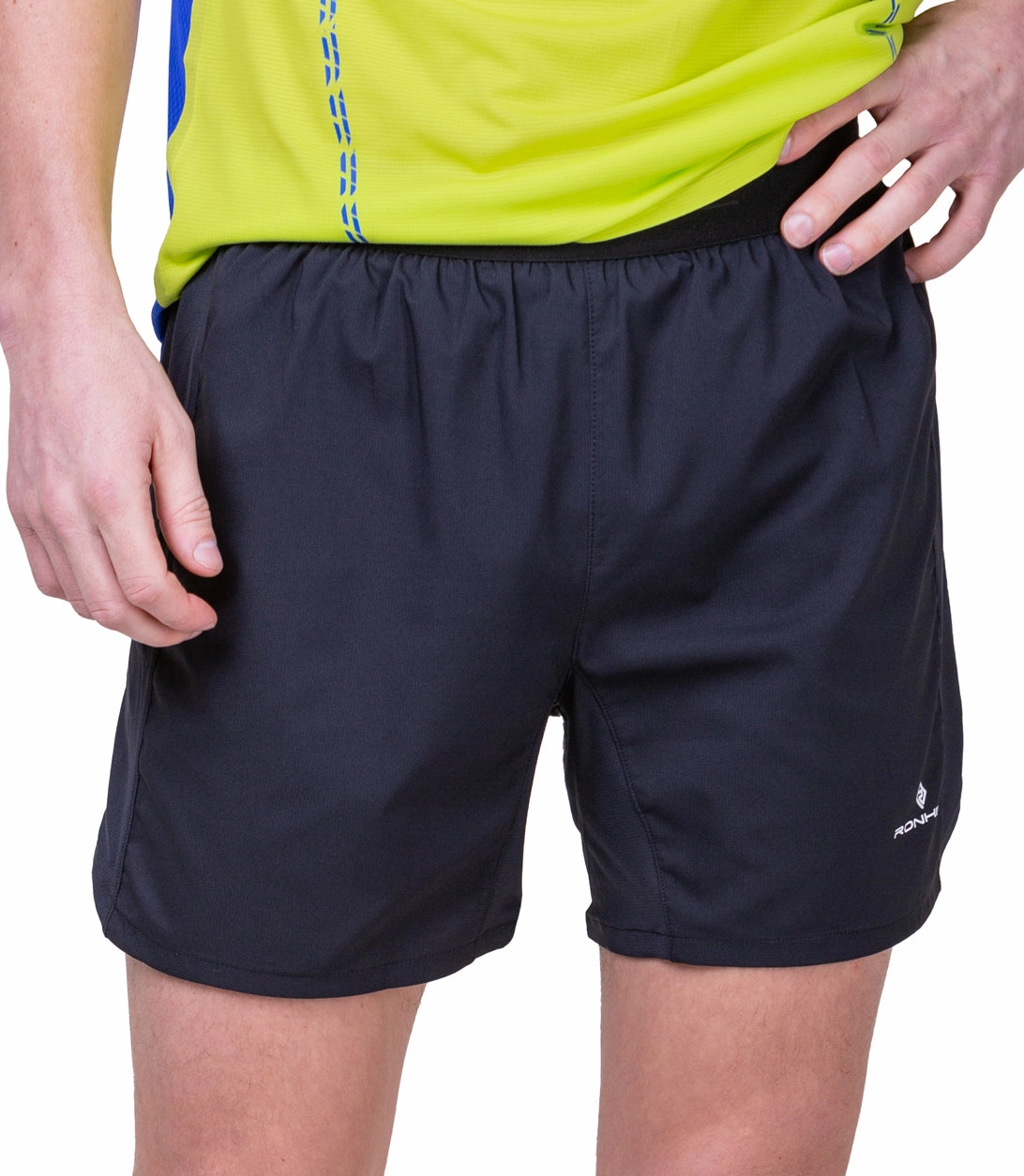 Ronhill Tech 5 Inch Mens Running Shorts - Black Dynamic Tension Control