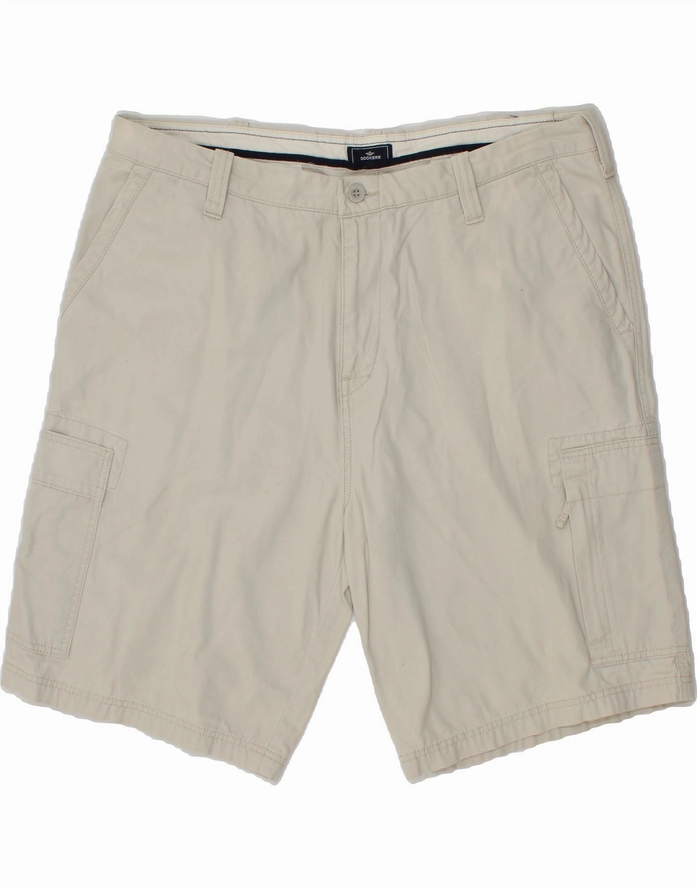 DOCKERS Mens Cargo Shorts W40 XL  Beige Cotton Flex Wear Cool Design