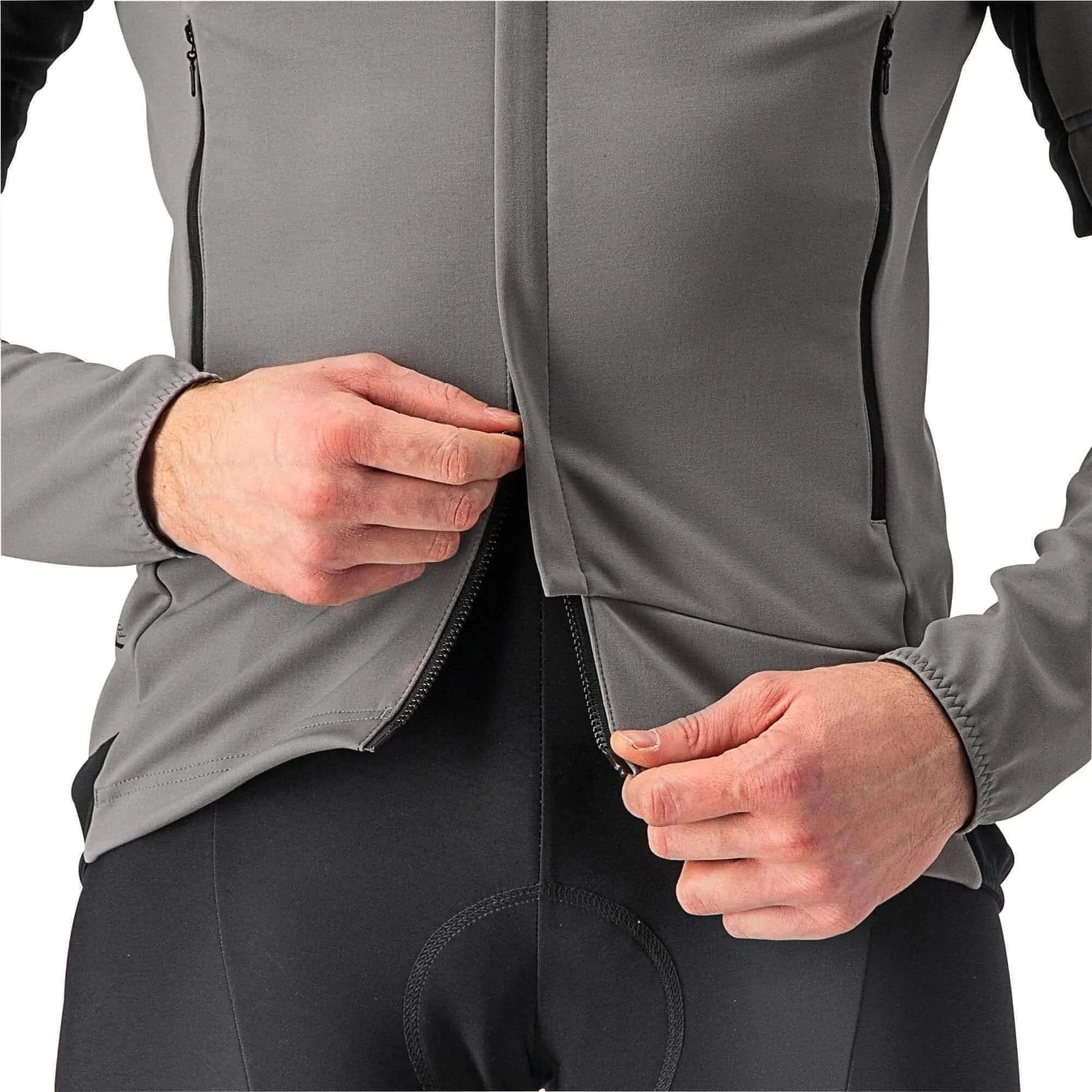 Castelli Perfetto Ros 2 Convertible Mens Cycling Jacket - Grey investment piece