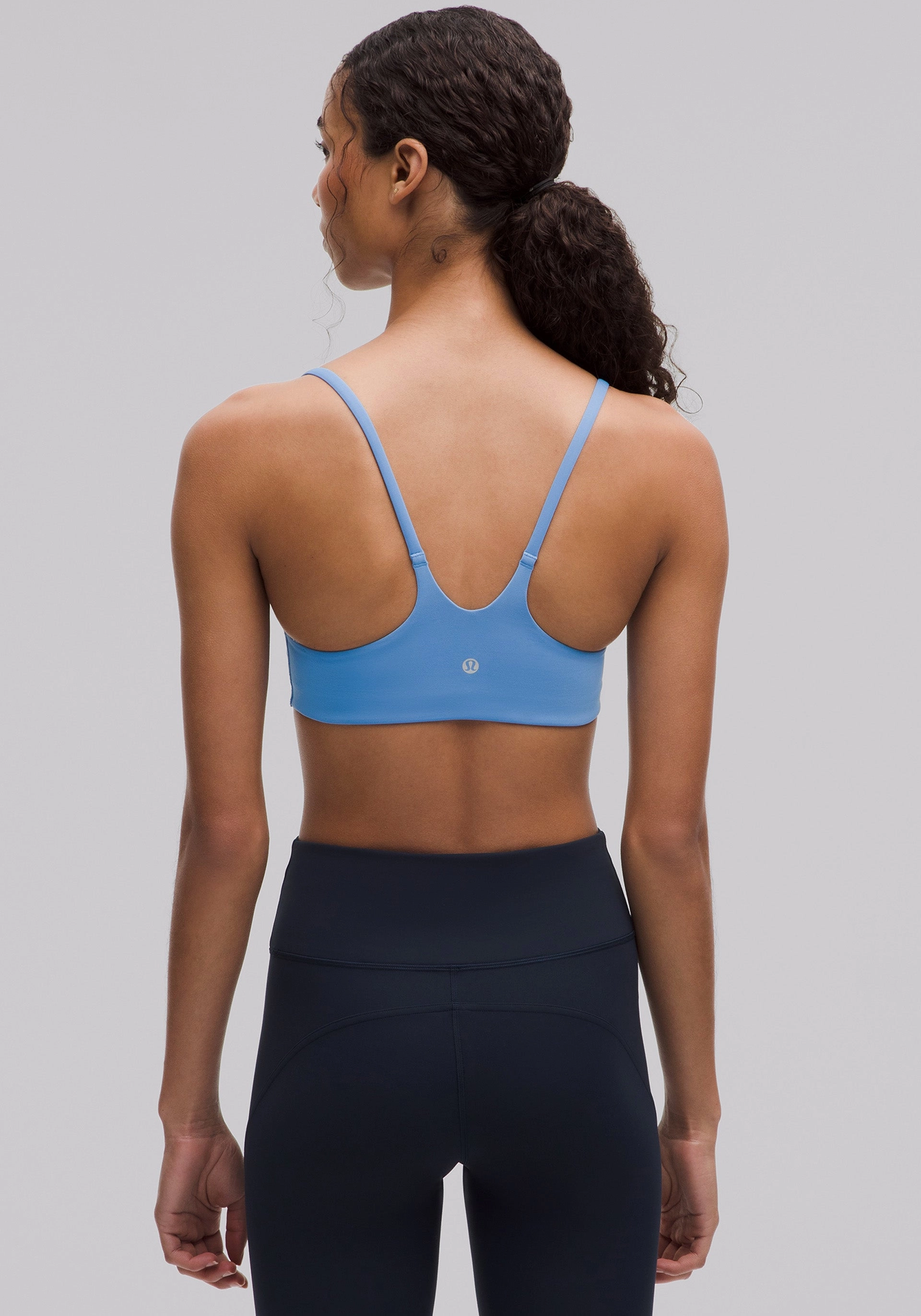 Wunder Train Strappy Racer Bra | Light Support, A/B Cup Hemmed edges Velcro closure seams