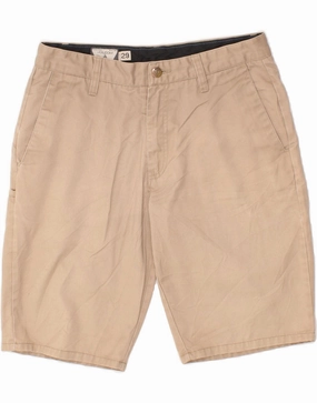 Thermoregulating Fabric VOLCOM Mens Chino Shorts W29 Small Beige Cotton