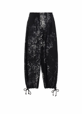 RAYON PRINT TILE PATTERN BALLOON PANTS Functional Layer Core Basic