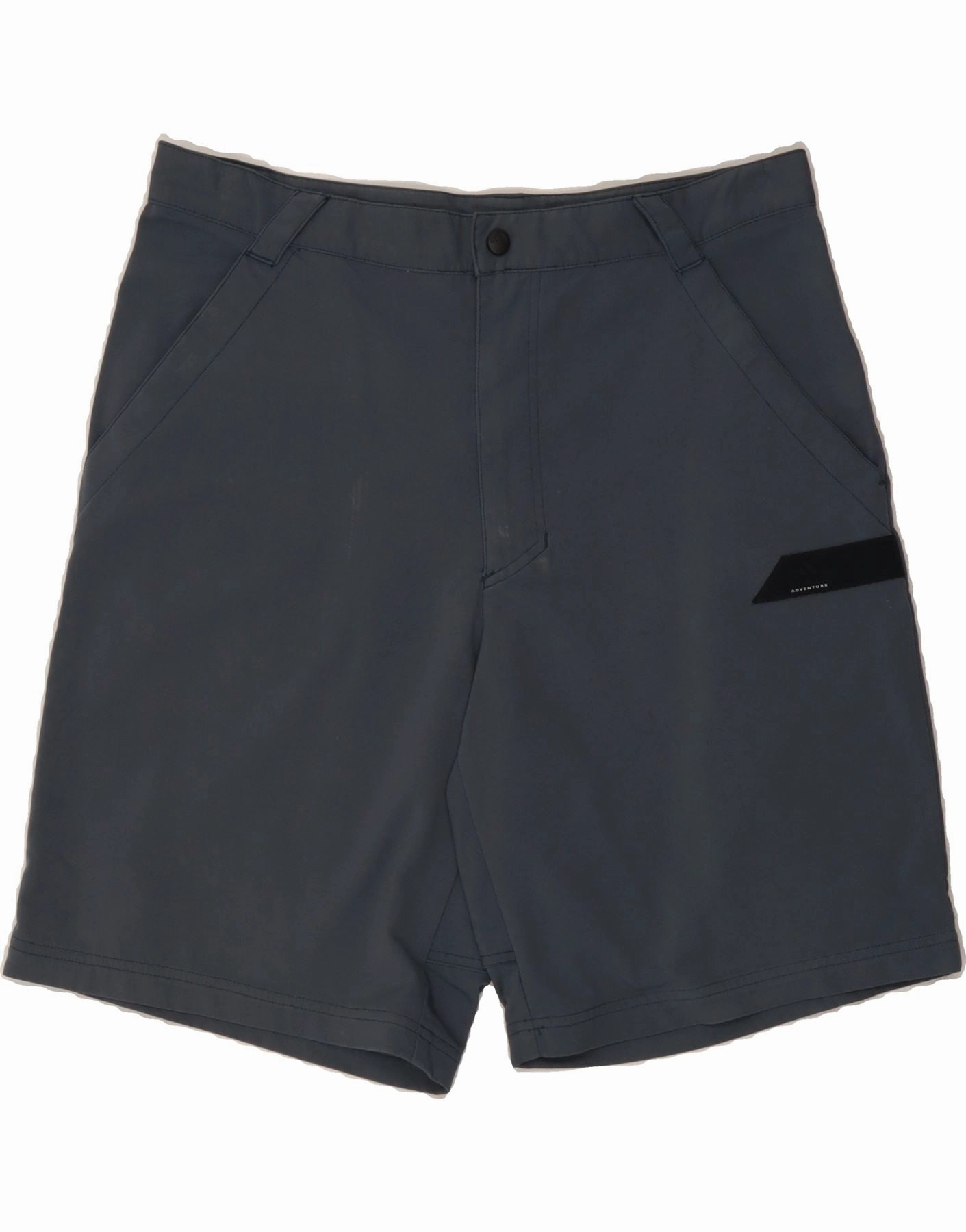 ADIDAS Mens Chino Shorts Medium W34  Blue Polyamide Wrinkle Resistant Treatment Snag Free Fabric