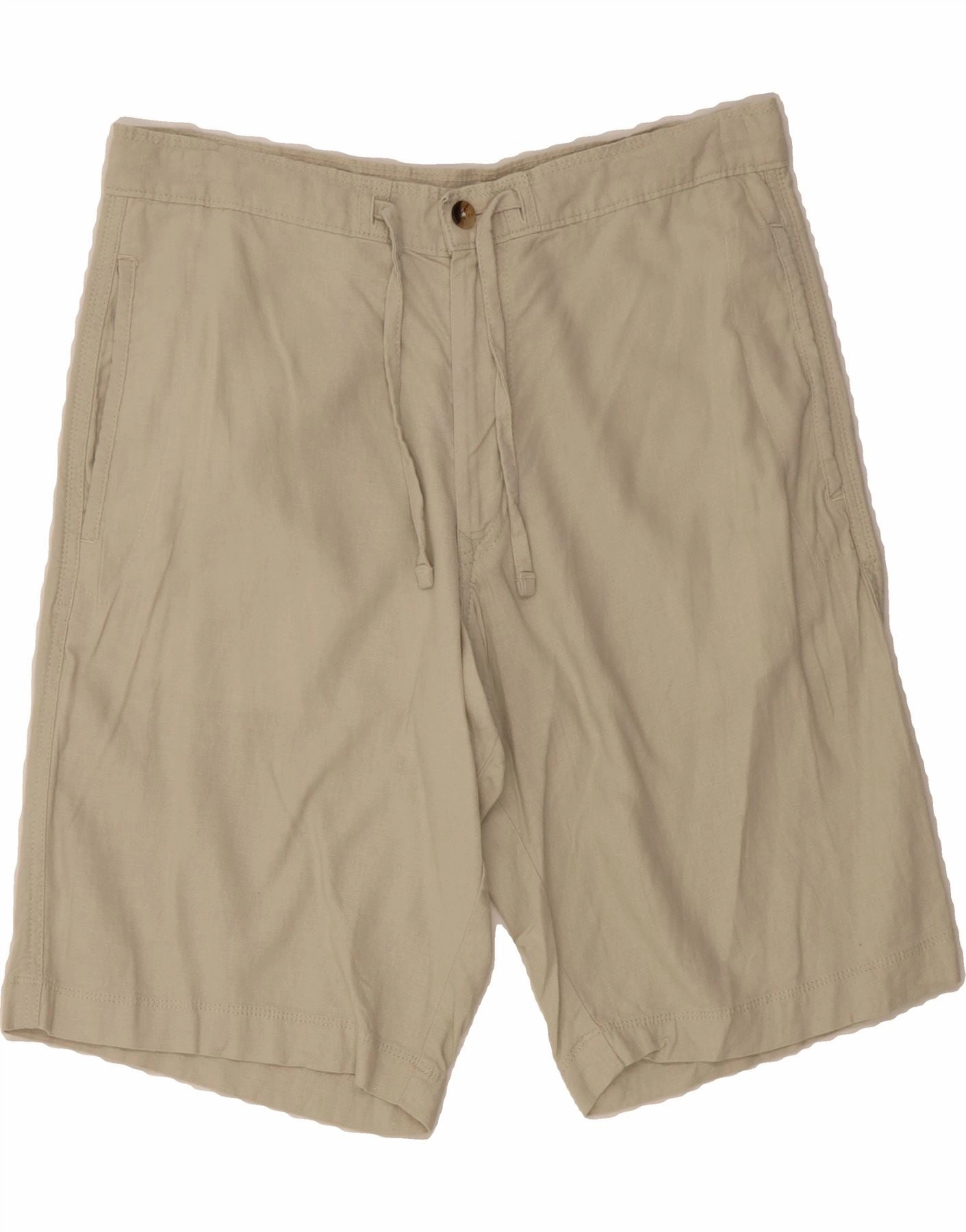 athletic clothing MARKS & SPENCER Mens Chino Shorts W34 Large  Beige Linen