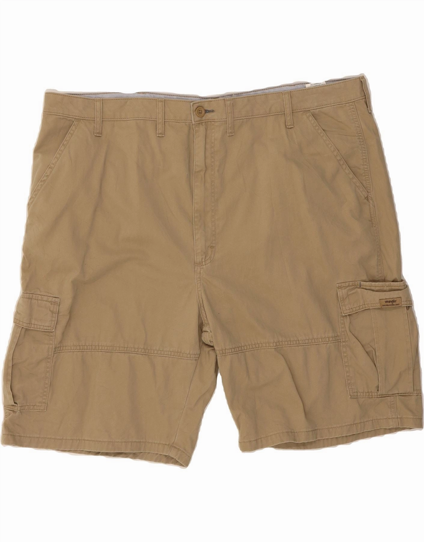 WRANGLER Mens Cargo Shorts W46 3XL Beige Cotton Beach Vibe