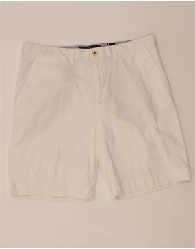 TOMMY HILFIGER Mens Classic Fit Chino Shorts W38 XL White Cotton Dual Zone Ventilation