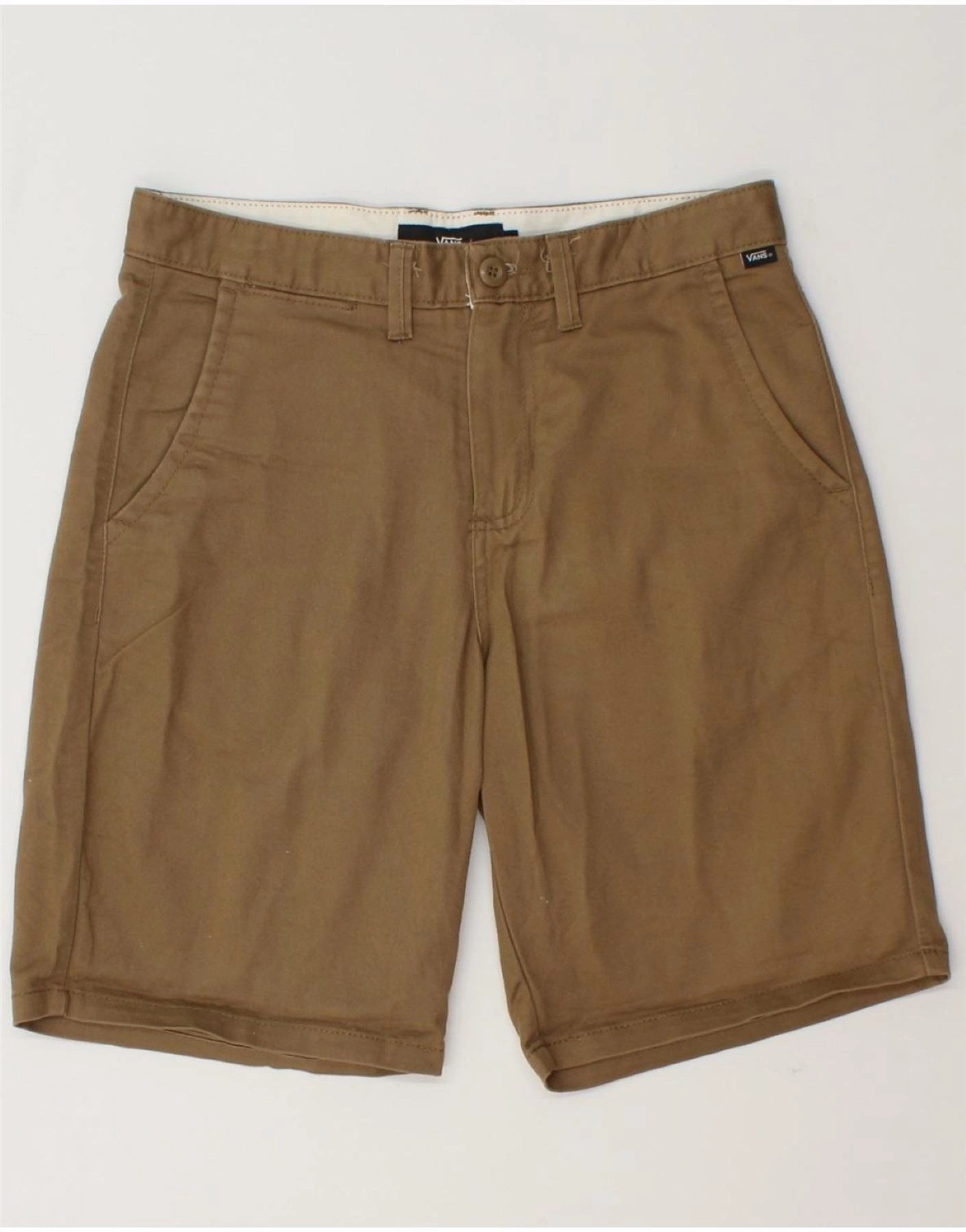 VANS Mens Chino Shorts W28 Small Brown Polyester Quick Dry Wear Beach Comfort