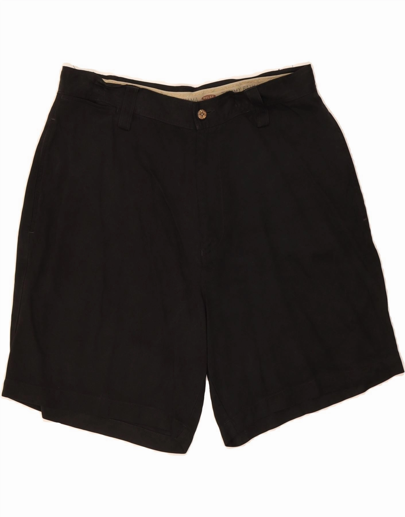 Breezy Motion Easy Care TOMMY BAHAMA Mens Relaxed Fit Chino Shorts W34 Large  Black Silk