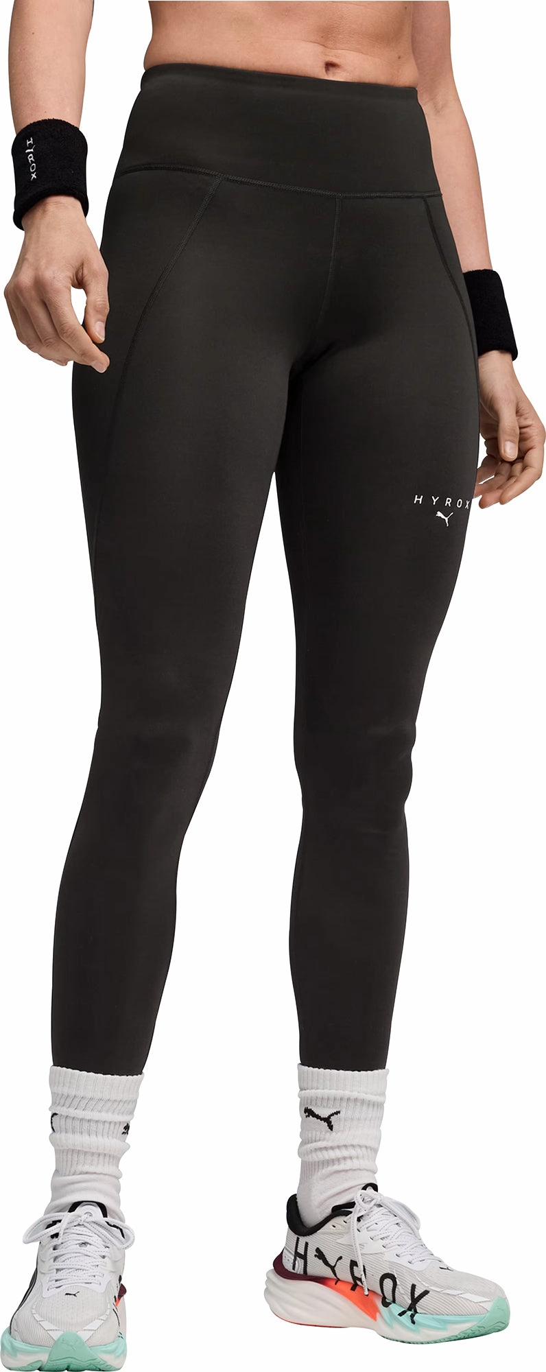 Puma X HYROX Essential Womens Long Training Tights - Black Tough Build Eco Shopper Double Layer