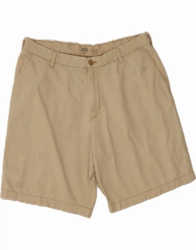 Anti Pilling Fabric IZOD Mens Salt Water Chino Shorts W34 Large Beige Cotton