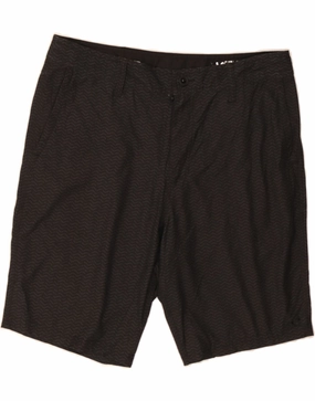 O'NEILL Mens Chino Shorts W34 Large  Grey Chevron Elastane Comfy Style Soft Finish