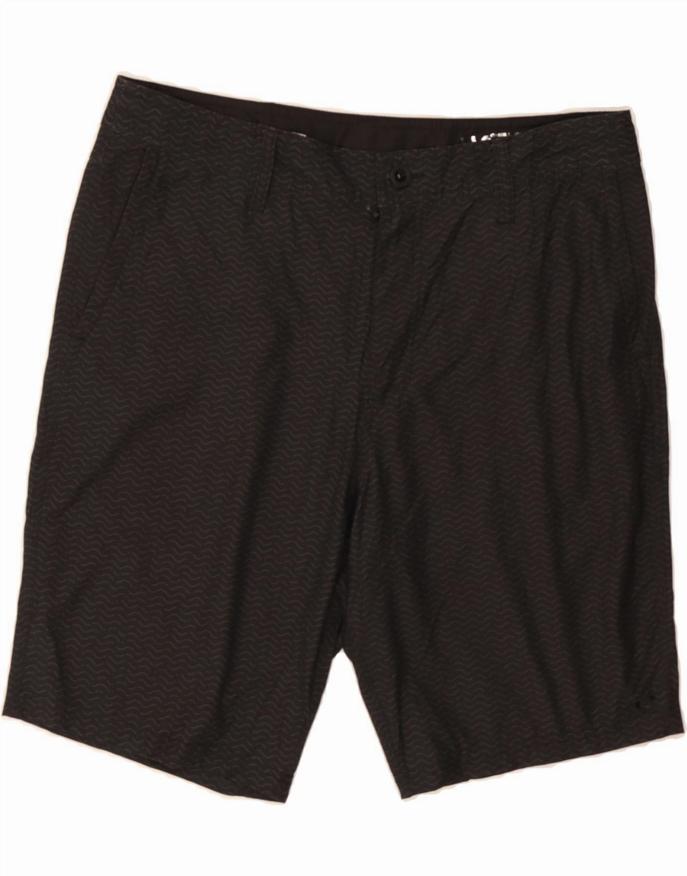 O'NEILL Mens Chino Shorts W34 Large  Grey Chevron Elastane Comfy Style Soft Finish