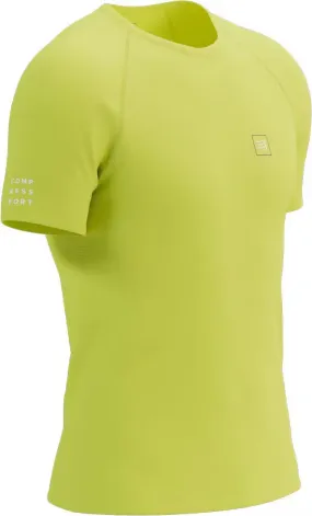 Classic Outfit City Look Compressport Training Short Sleeve Mens Running Top - Yellow
