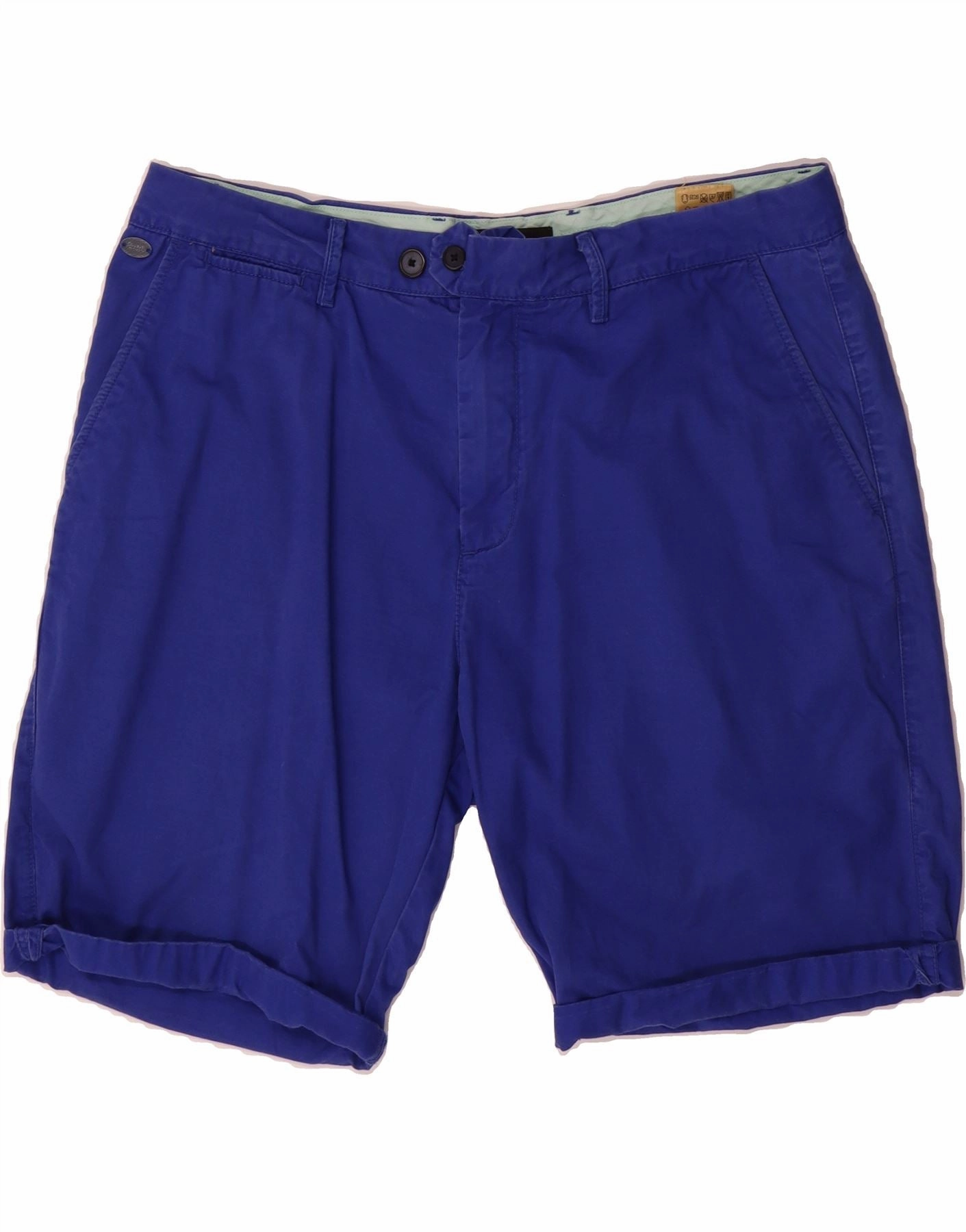 Minimal Finish SCOTCH & SODA Mens Chino Shorts W33 Medium Blue Cotton