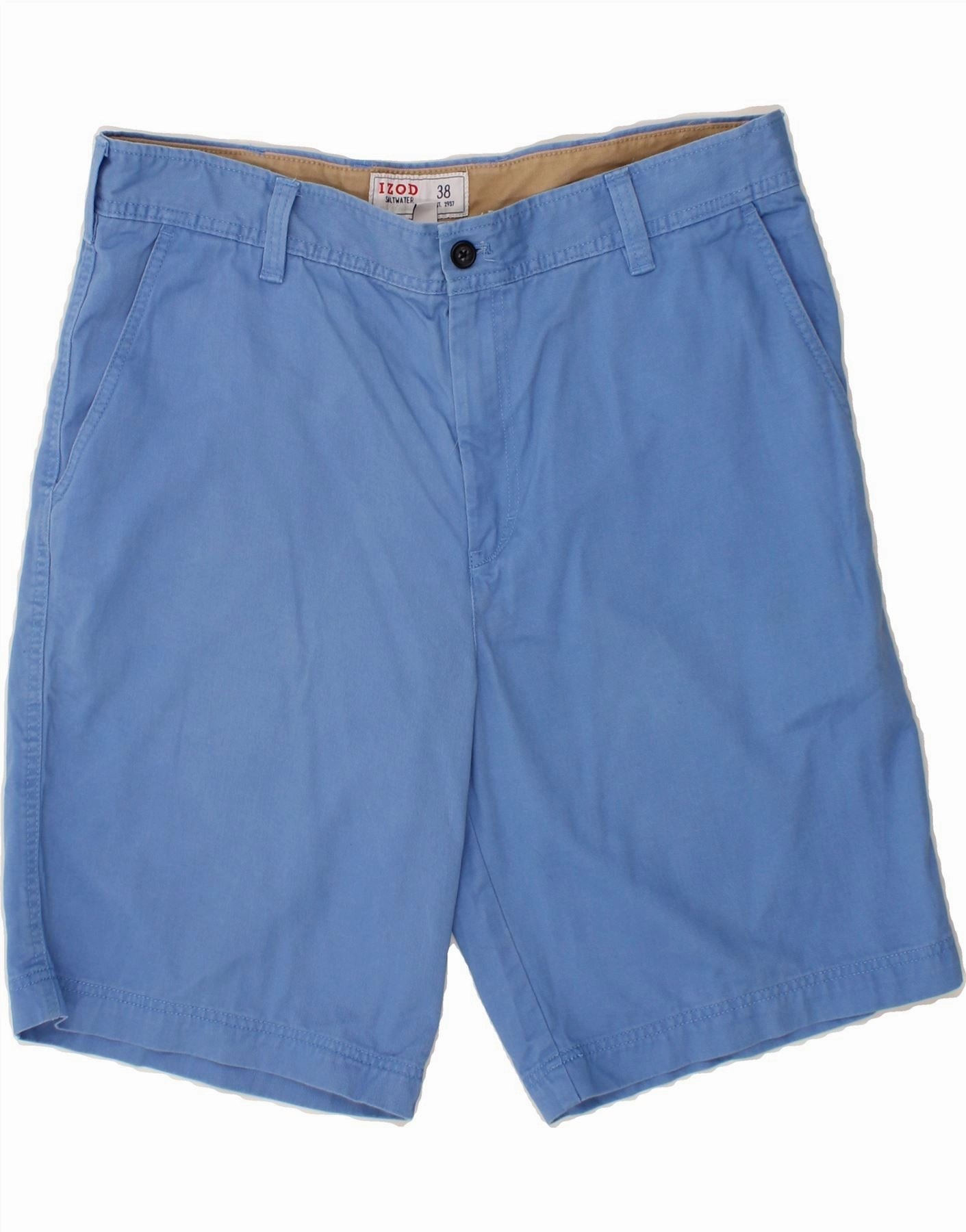 Practical Wear laid-back style IZOD Mens Chino Shorts W38 XL  Blue Cotton