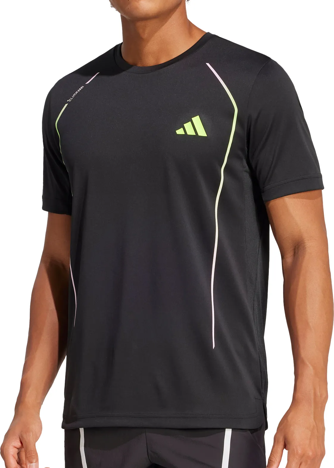 Comfortable clothing adidas Tech Apparel Short Sleeve Mens Training Top - Black