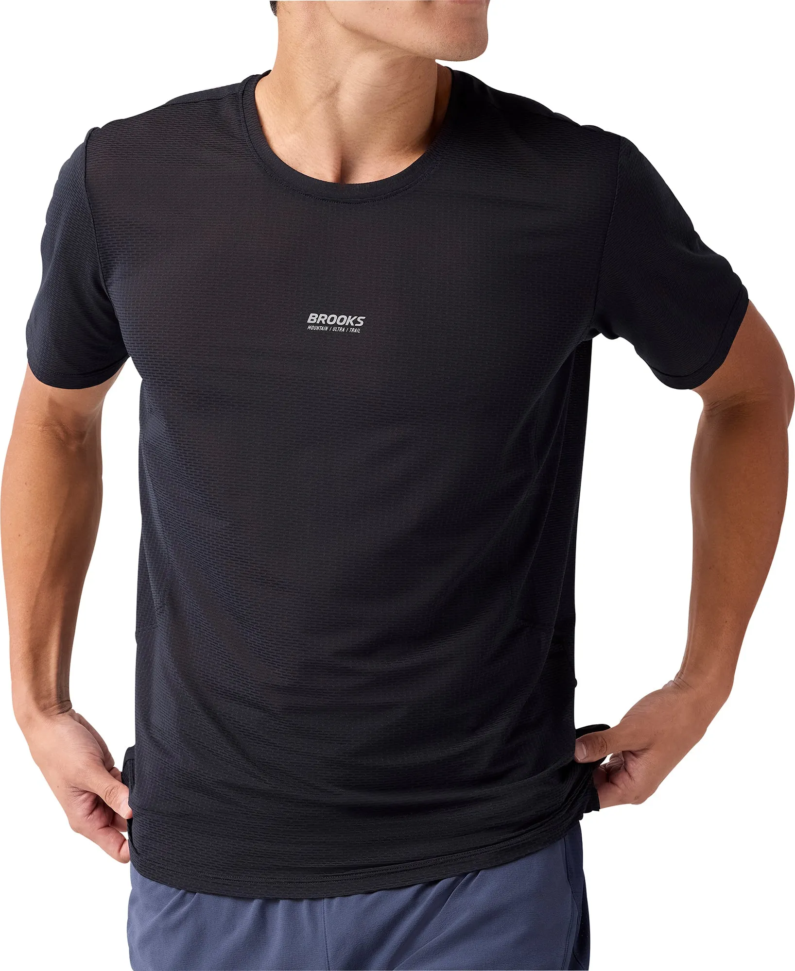 Comfy Top Brooks High Point 2.0 Short Sleeve Mens Running Top - Black