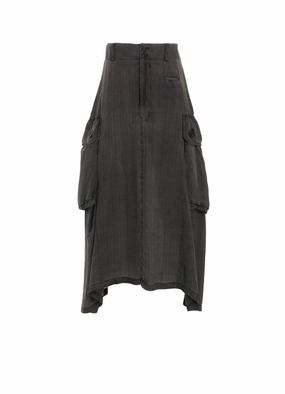 CUPRO STRIPE CARGO SKIRT Comfy Waist