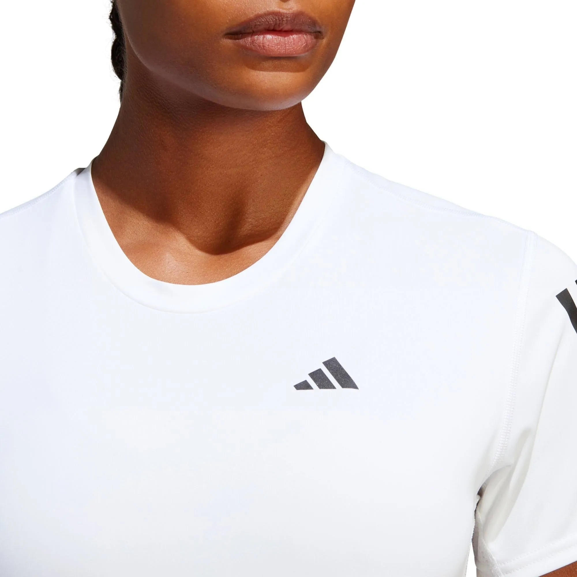 adidas Own The Run Short Sleeve Womens Running Top - White Timeless Wear