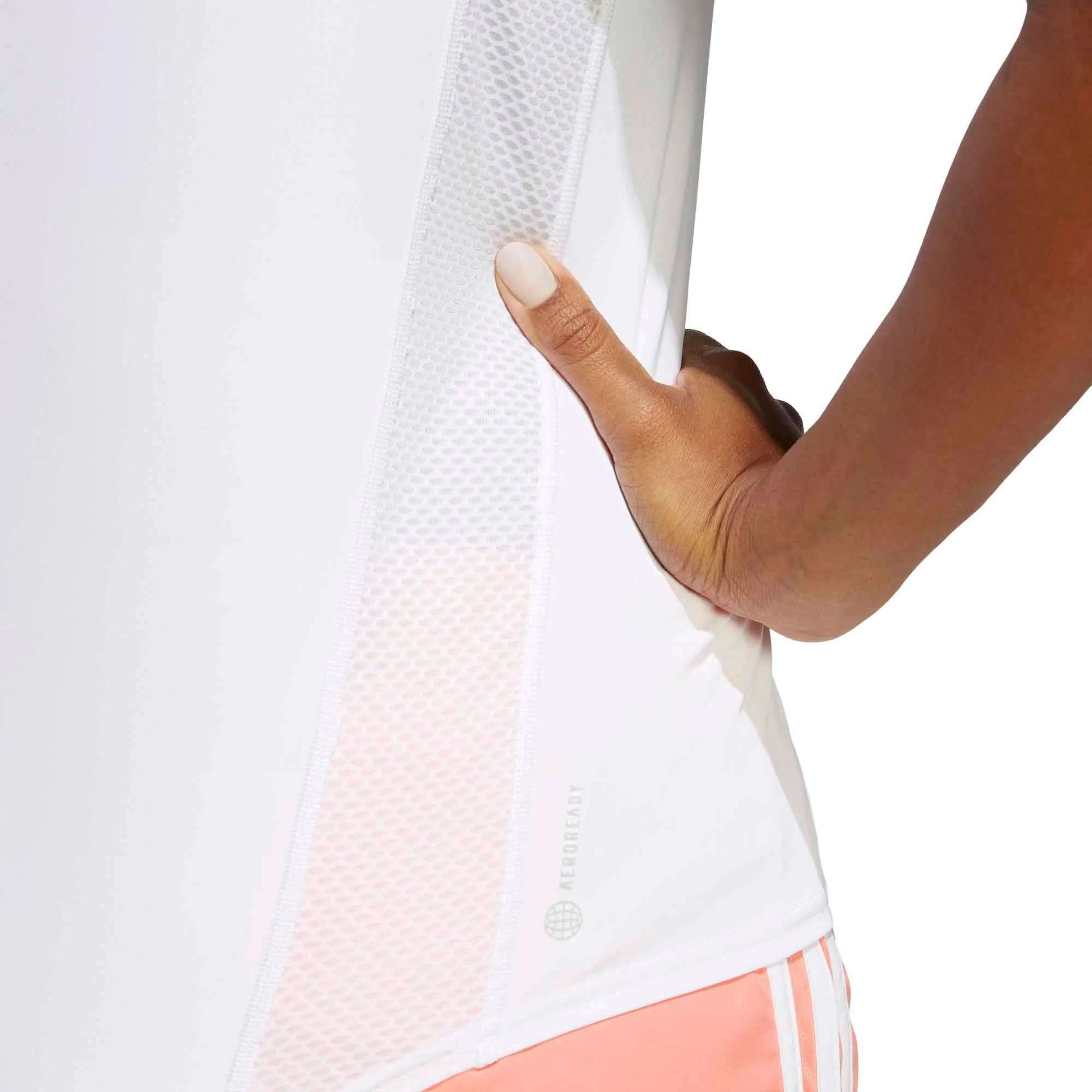 adidas Own The Run Short Sleeve Womens Running Top - White Weekend Smart Look