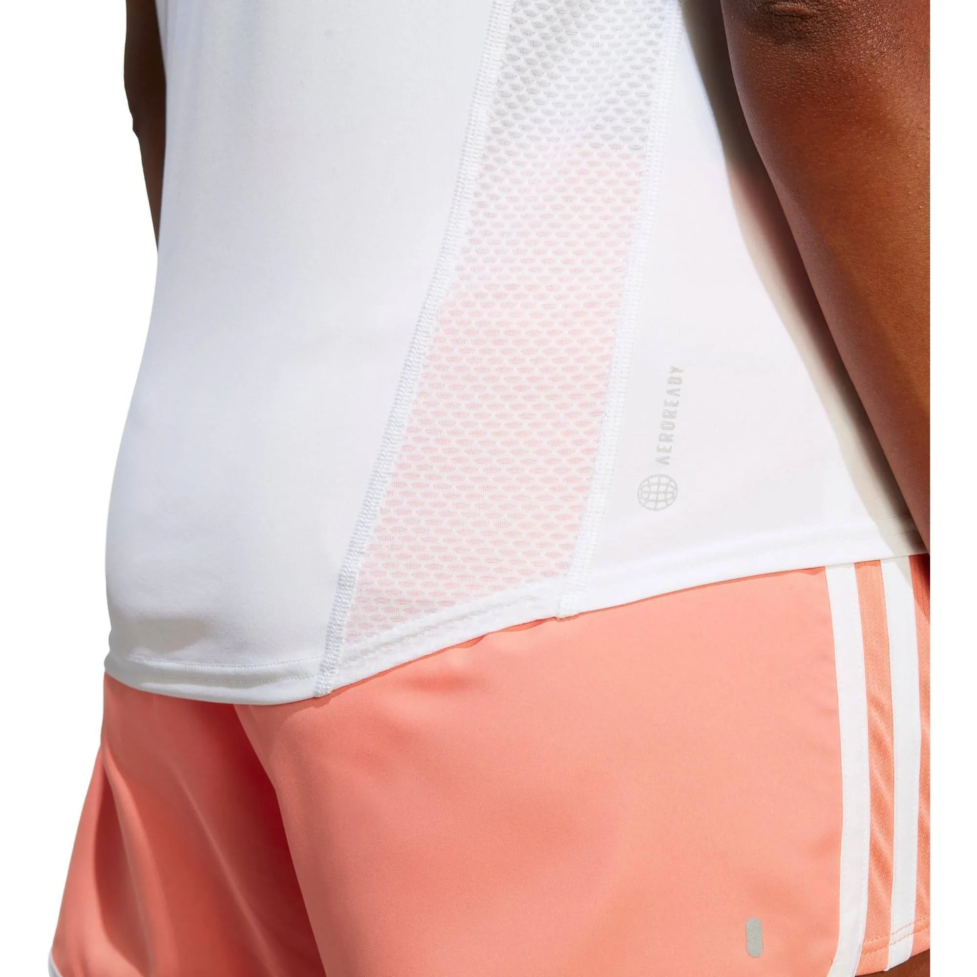 Casual Choice adidas Own The Run Short Sleeve Womens Running Top - White