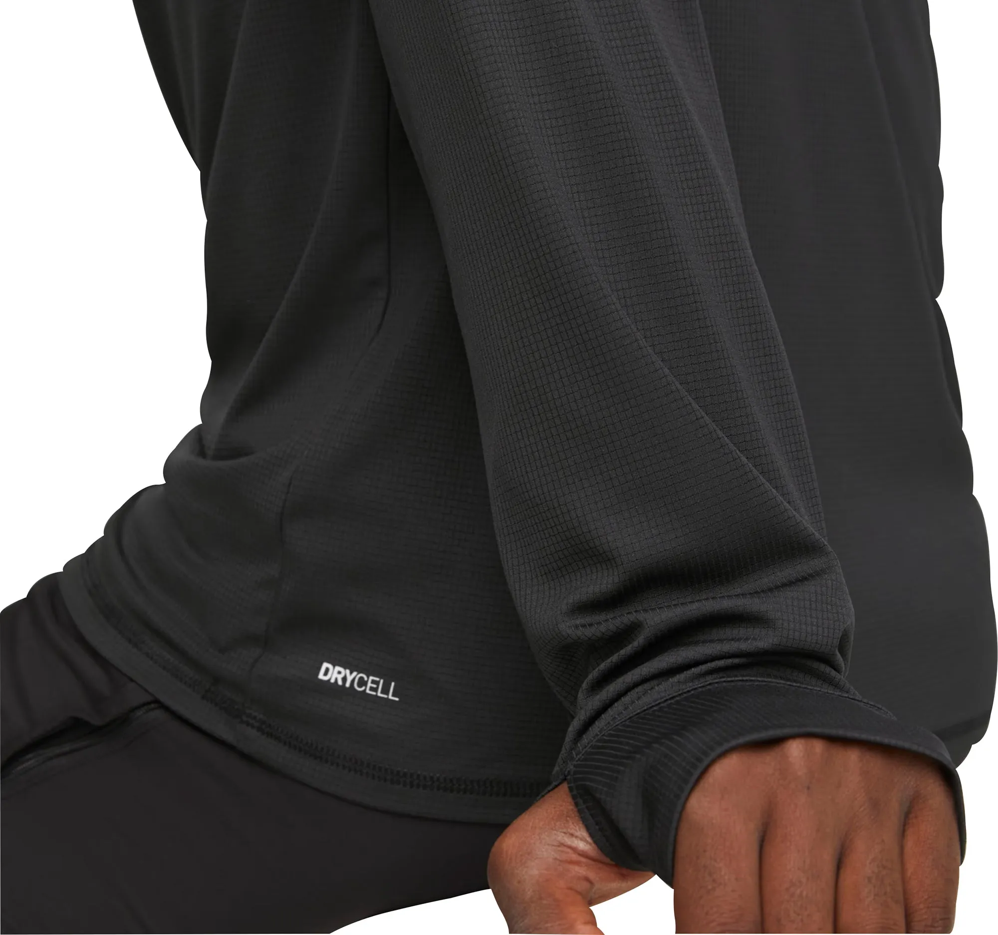 Breathable Fit MultiPly Fabric Puma Fun Favourite Long Sleeve Mens Running Top - Black