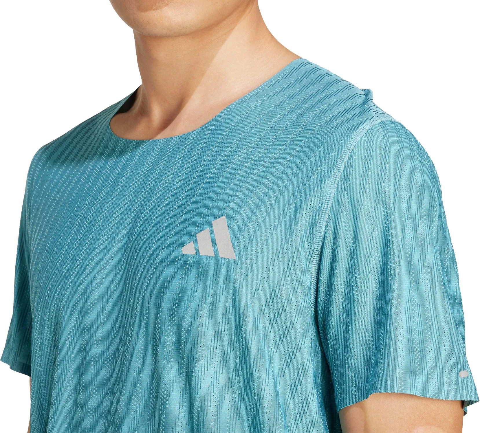 adidas ADI365 ClimaCool  Short Sleeve Mens Running Top - Green loose fitting