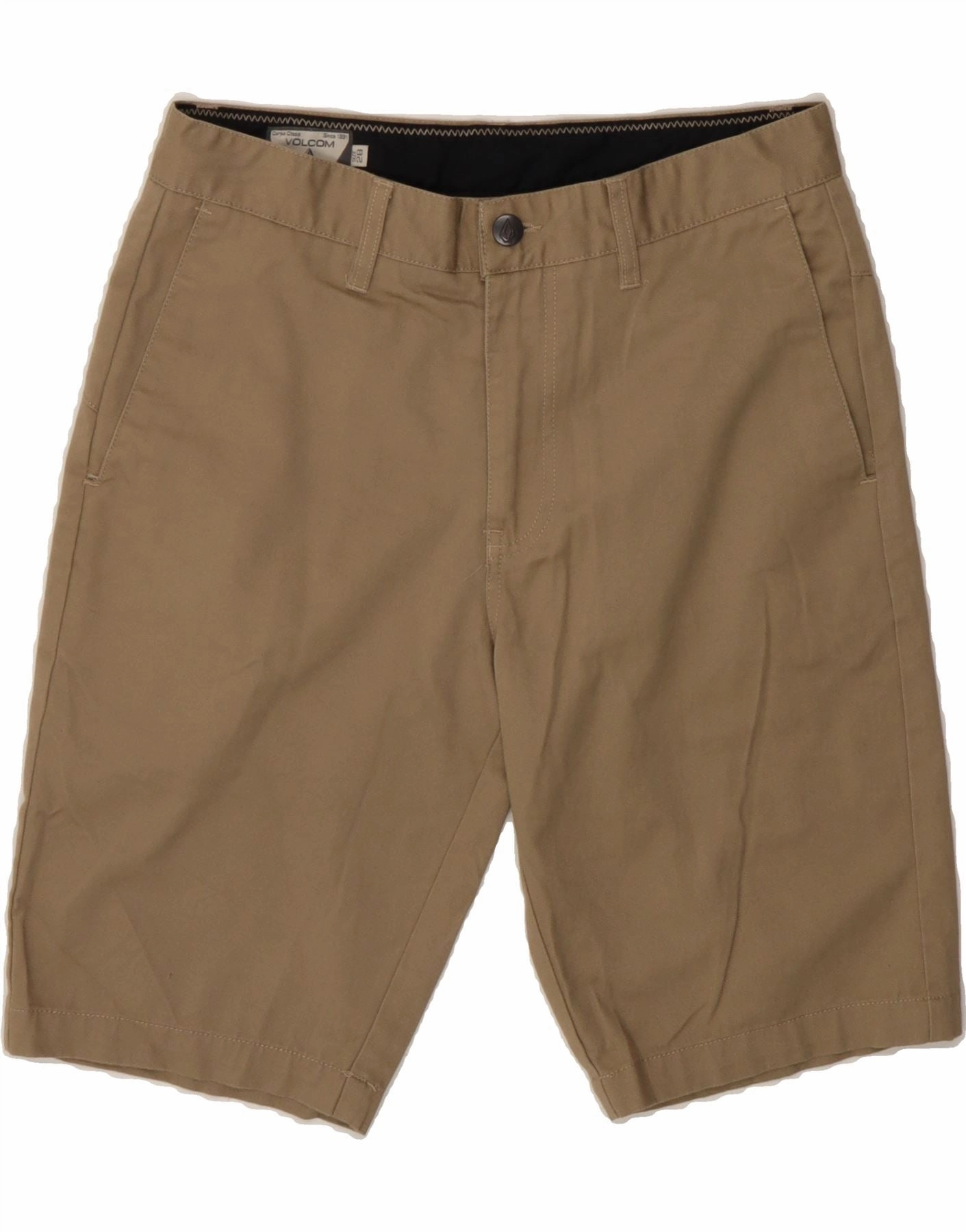 Sustainable Manufacturing VOLCOM Mens Chino Shorts W28 Small Brown Cotton