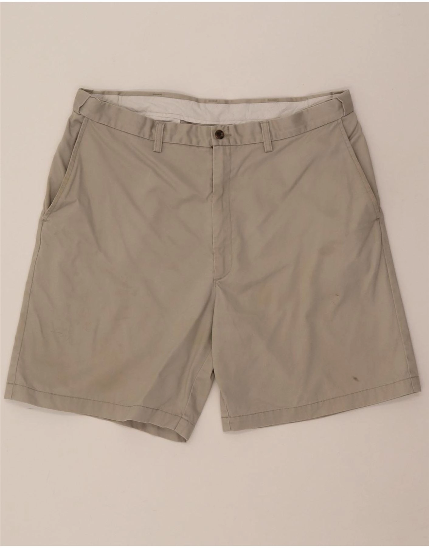 Clean Mood Timeless Look HAGGAR Mens Chino Shorts W38 XL Beige Cotton