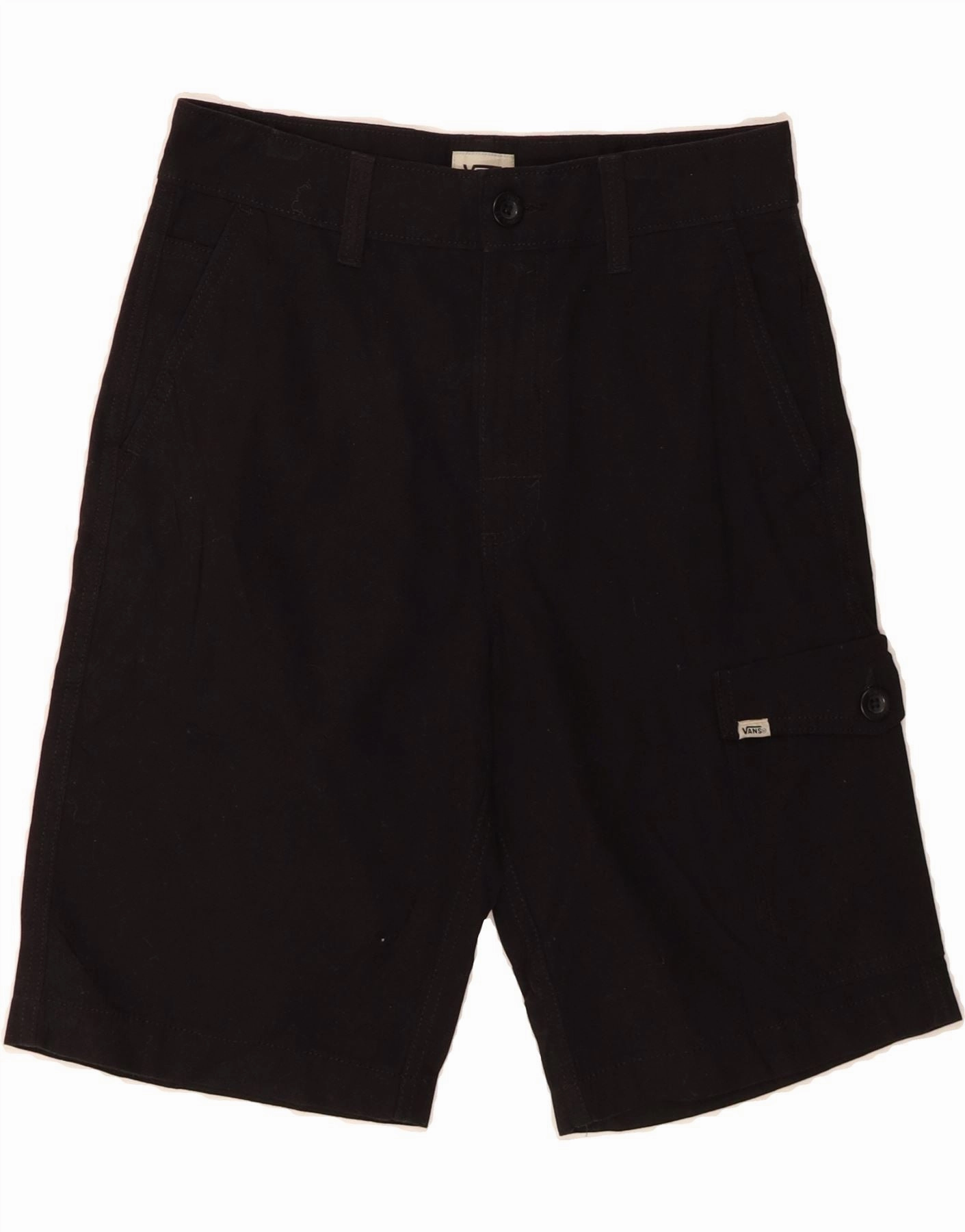 VANS Mens Cargo Shorts W28 Medium Black Cotton Regular Fit