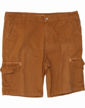 VANS Mens Cargo Shorts W36 Large Brown activewear option Easy Adjust Drawcord