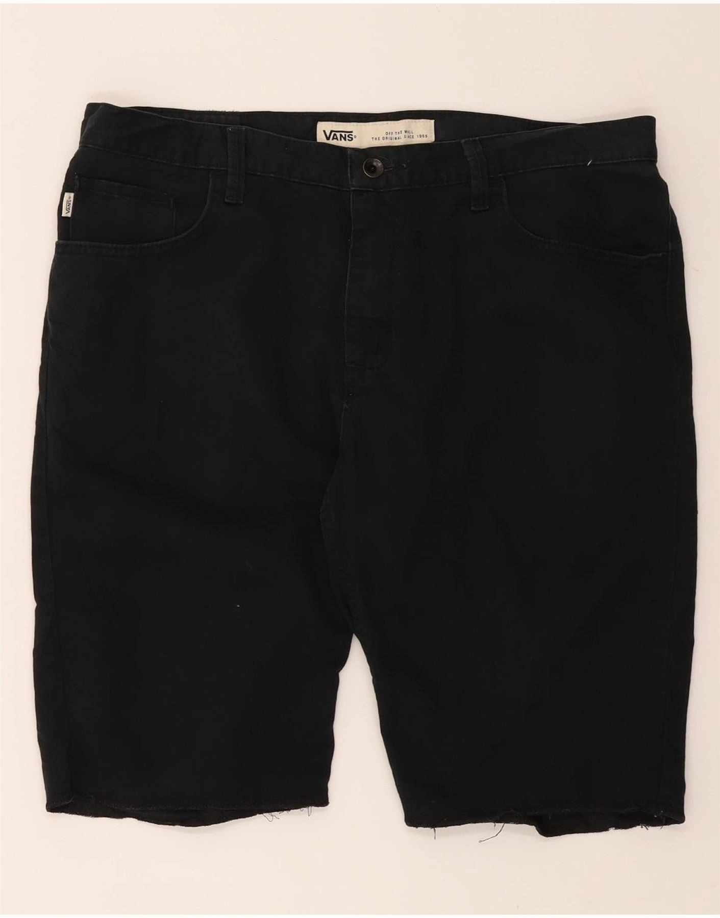 Light Flex Wear Wide Range Motion VANS Mens Casual Shorts W36 Large Black Cotton