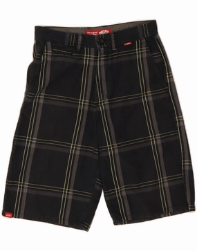 VANS Mens Chino Shorts W28 Small  Grey Check Cotton Lounge Fit Clean Lines