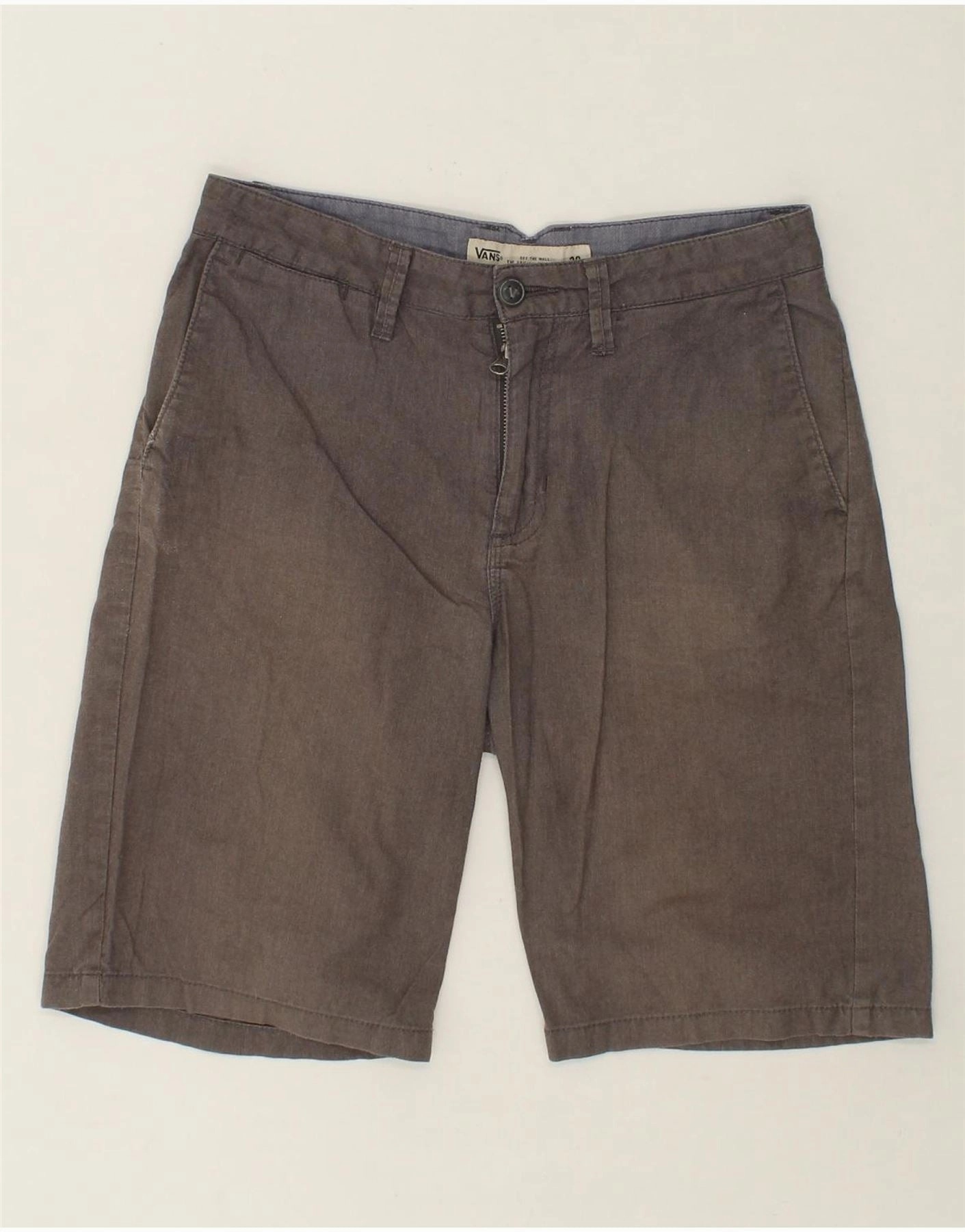 Sport Flex Design VANS Mens Chino Shorts W29 Small Grey Cotton