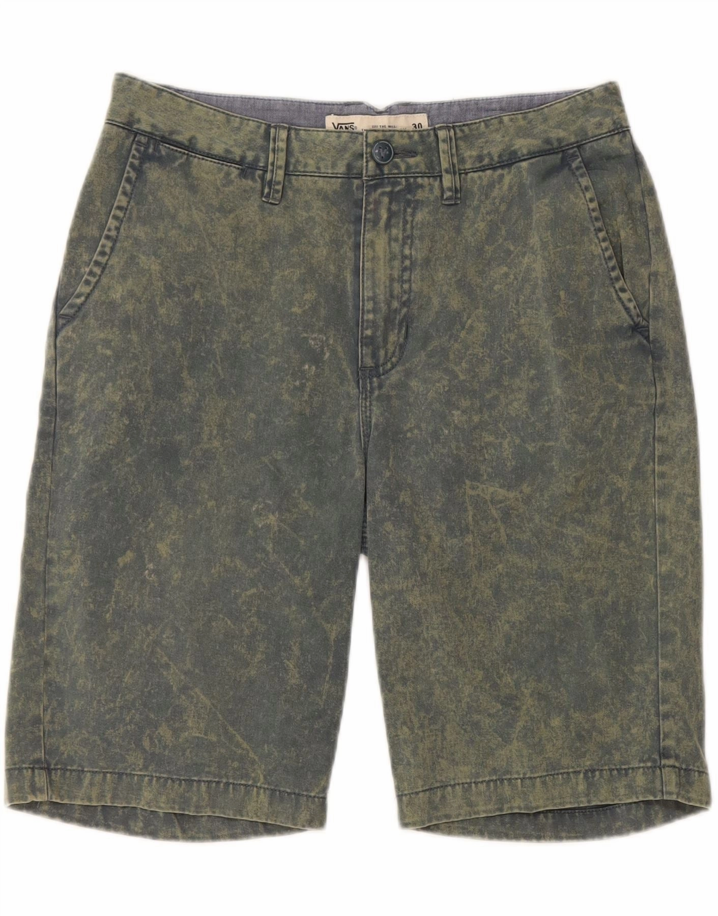 VANS Mens Denim Shorts W30 Medium  Green Flecked Cotton Adaptive Temperature Control Bohemian style
