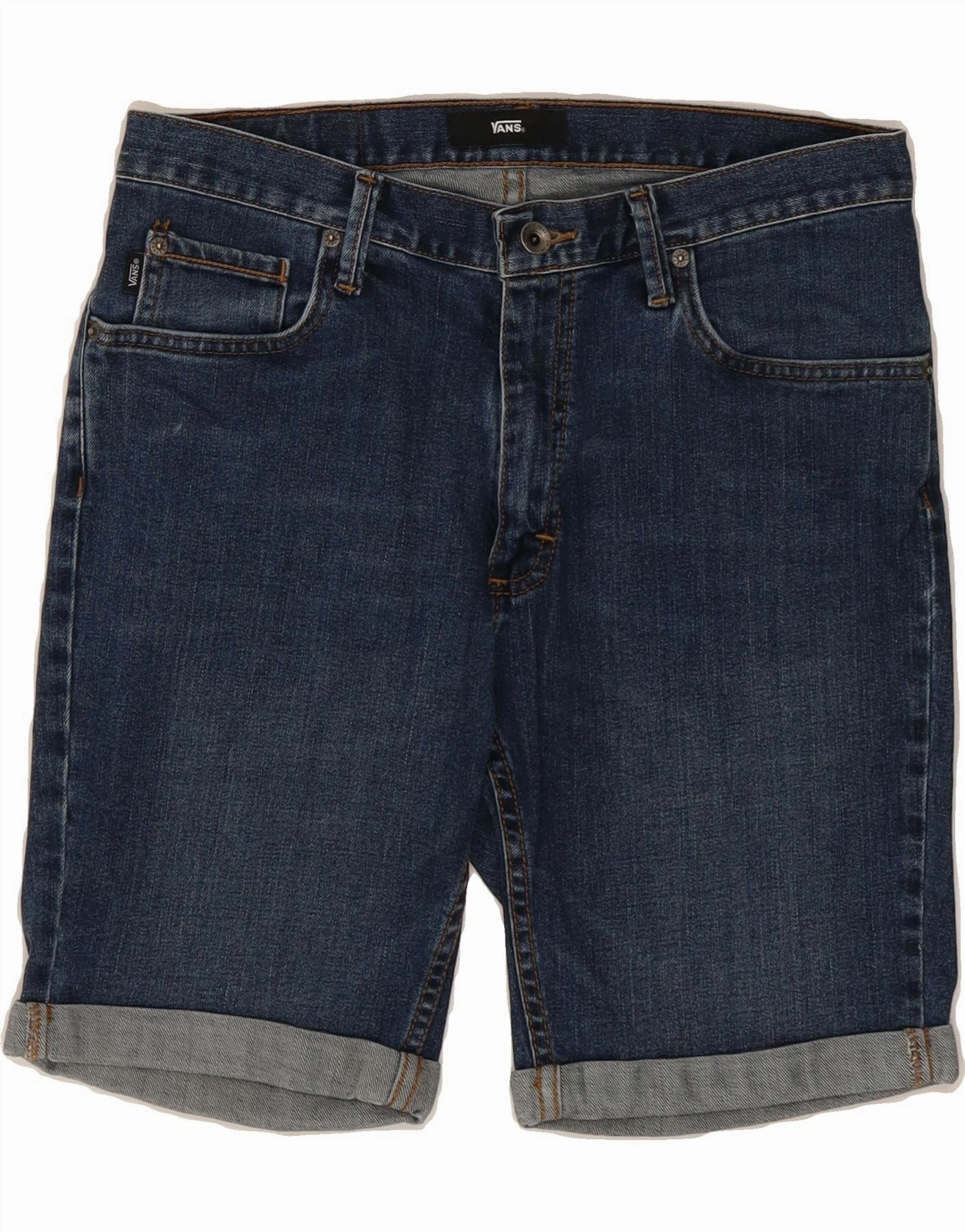 Core Comfort VANS Mens Denim Shorts W31 Medium Navy Blue Cotton