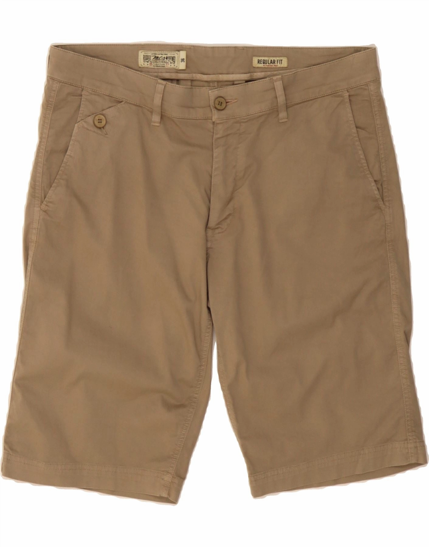 FoldableDesign MARLBORO CLASSICS Mens Regular Fit Chino Shorts W36 Large Beige