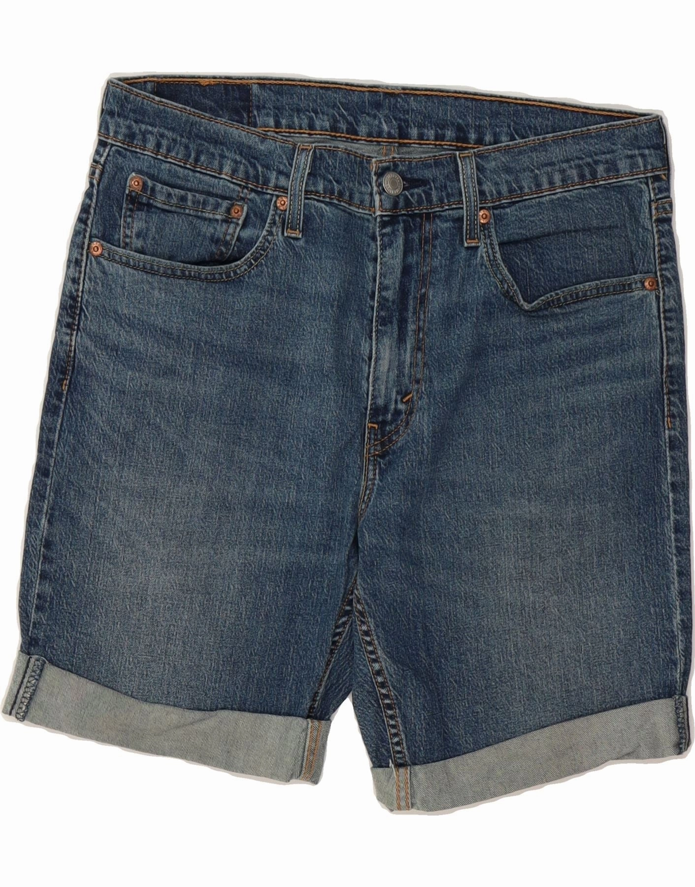 LEVI'S Mens 405 Denim Shorts W32 Medium Blue Cotton Comfy Wear Cotton shorts