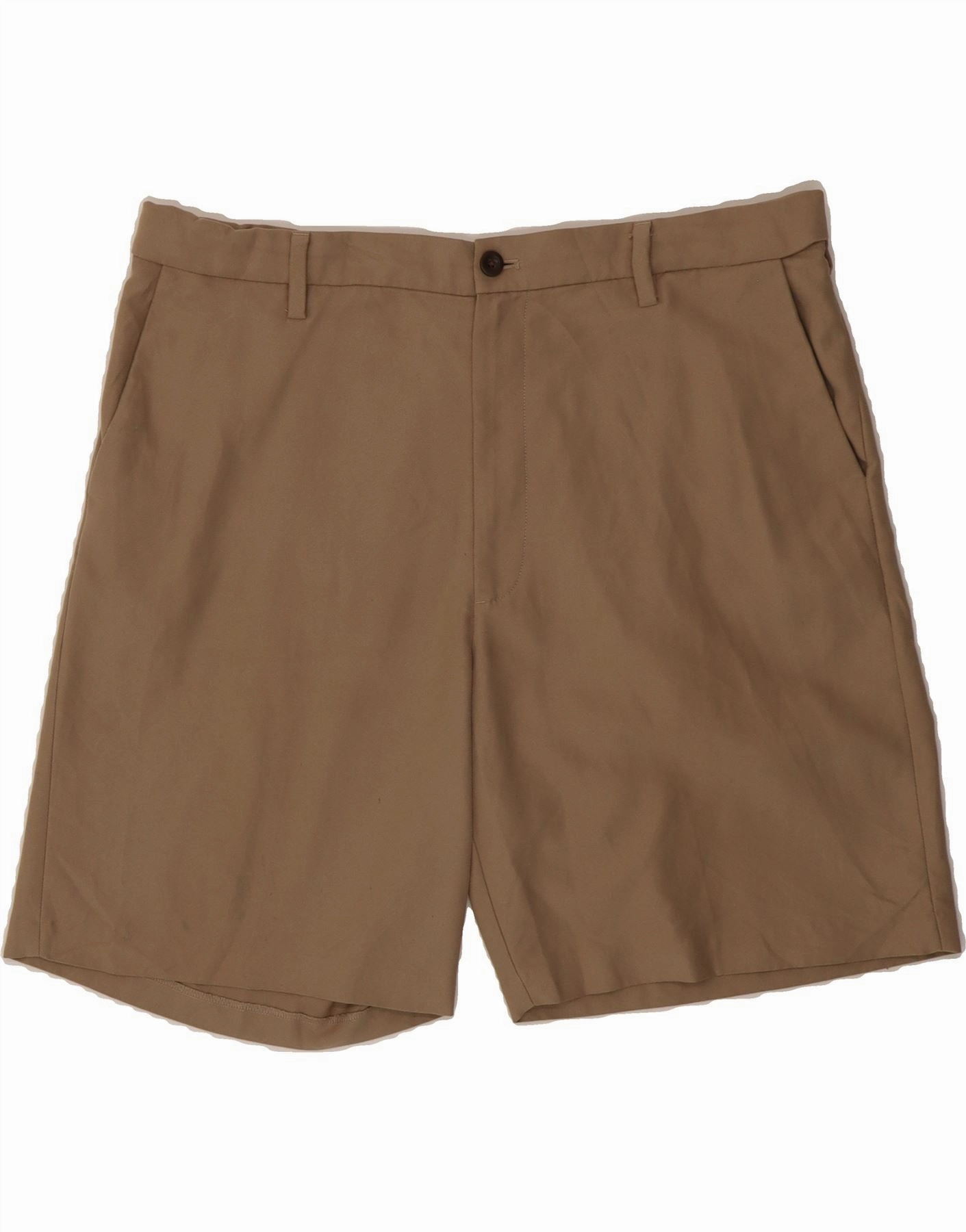 school wear Light Reflective Trim CHAPS Mens Chino Shorts W38 XL Beige Polyester